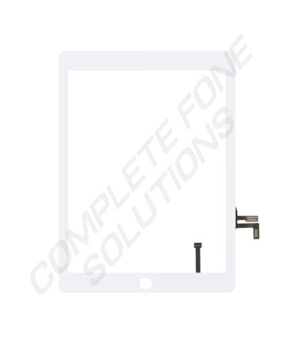 iPad Air / iPad 5th Gen Lens With Digitiser & Home Button Flex - White