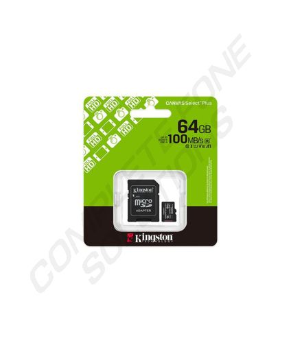 Kingston 64GB Micro SD Memory Card (Class 10) - With SD Adaptor